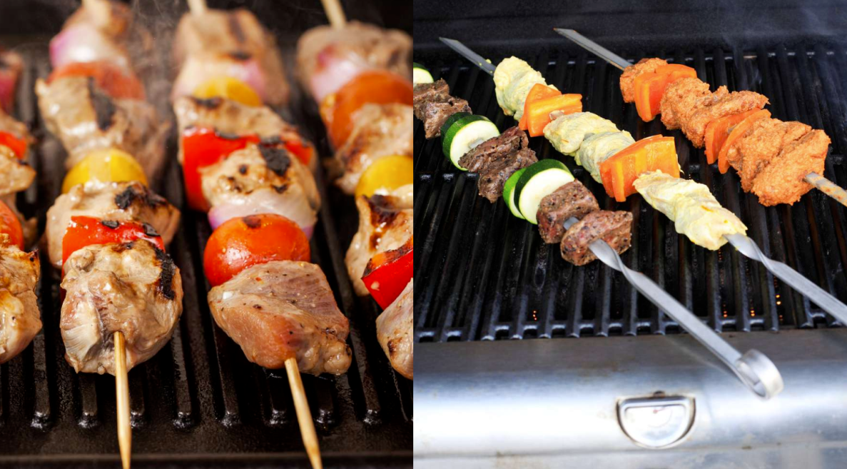 wood skewers vs metal