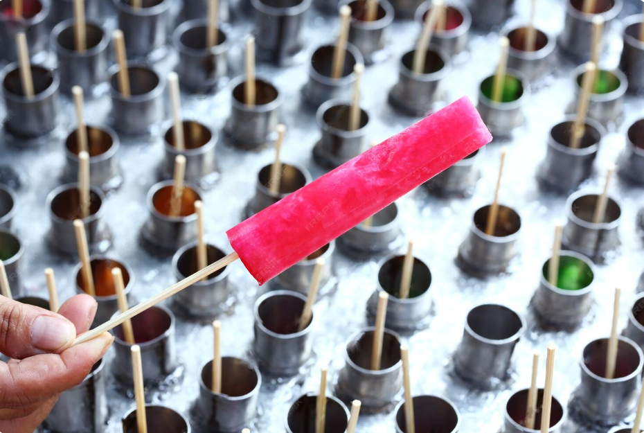 Round ice cream stick