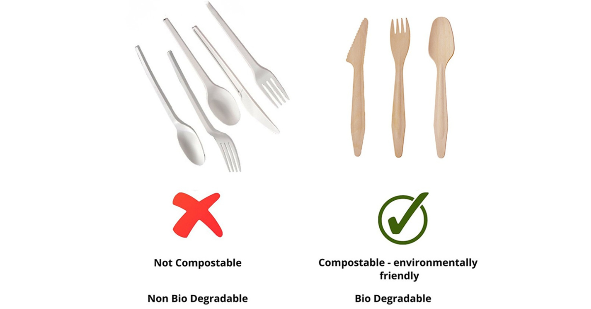 Disposable wooden cutlery