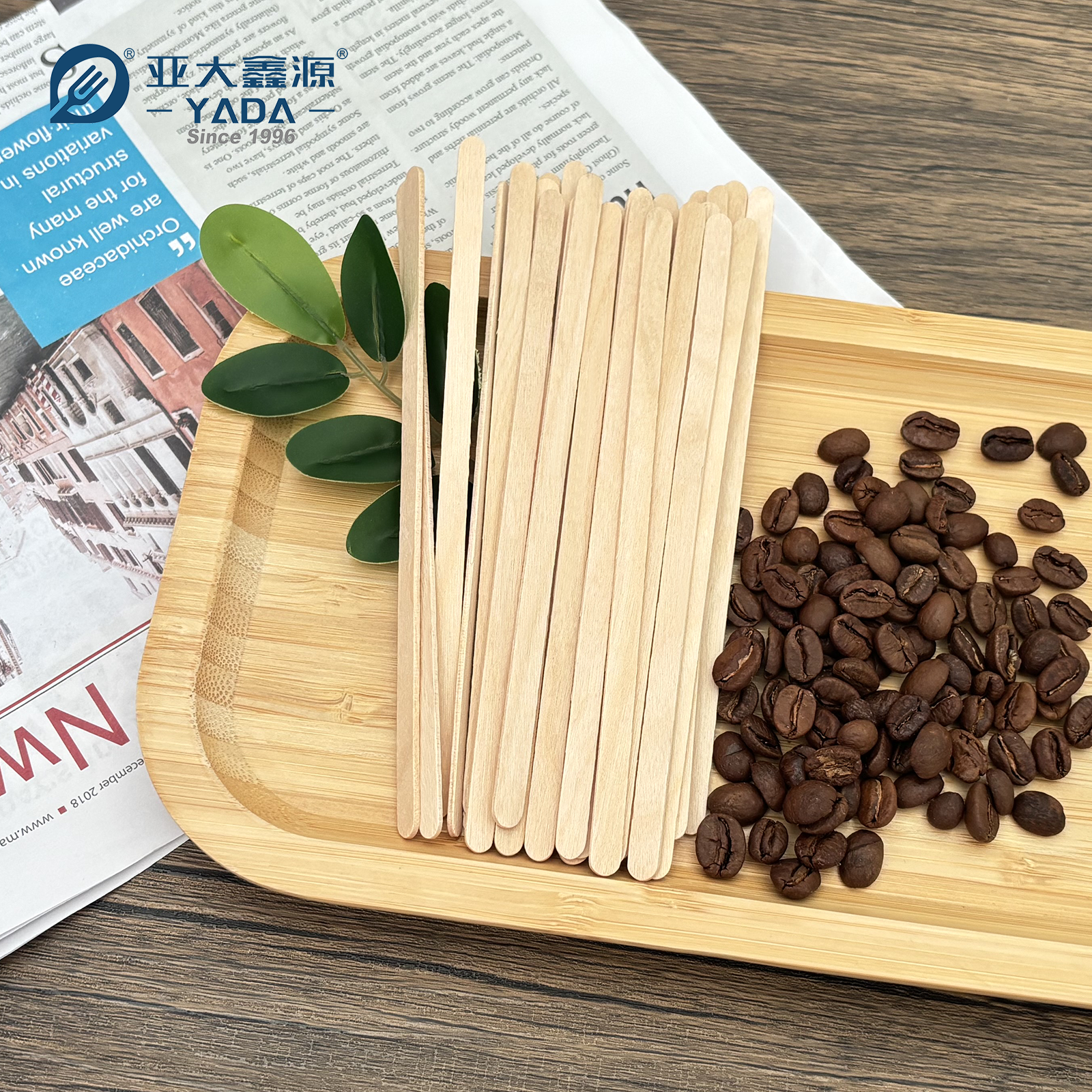 100% natural birch wood coffee stirrers