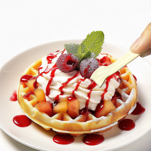 75mm Mini Wooden Dessert Spoons Wholesale | Custom Logo Tasting Spoons | YADA