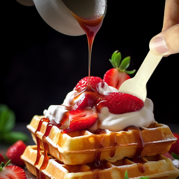 75mm Mini Wooden Dessert Spoons Wholesale | Custom Logo Tasting Spoons | YADA