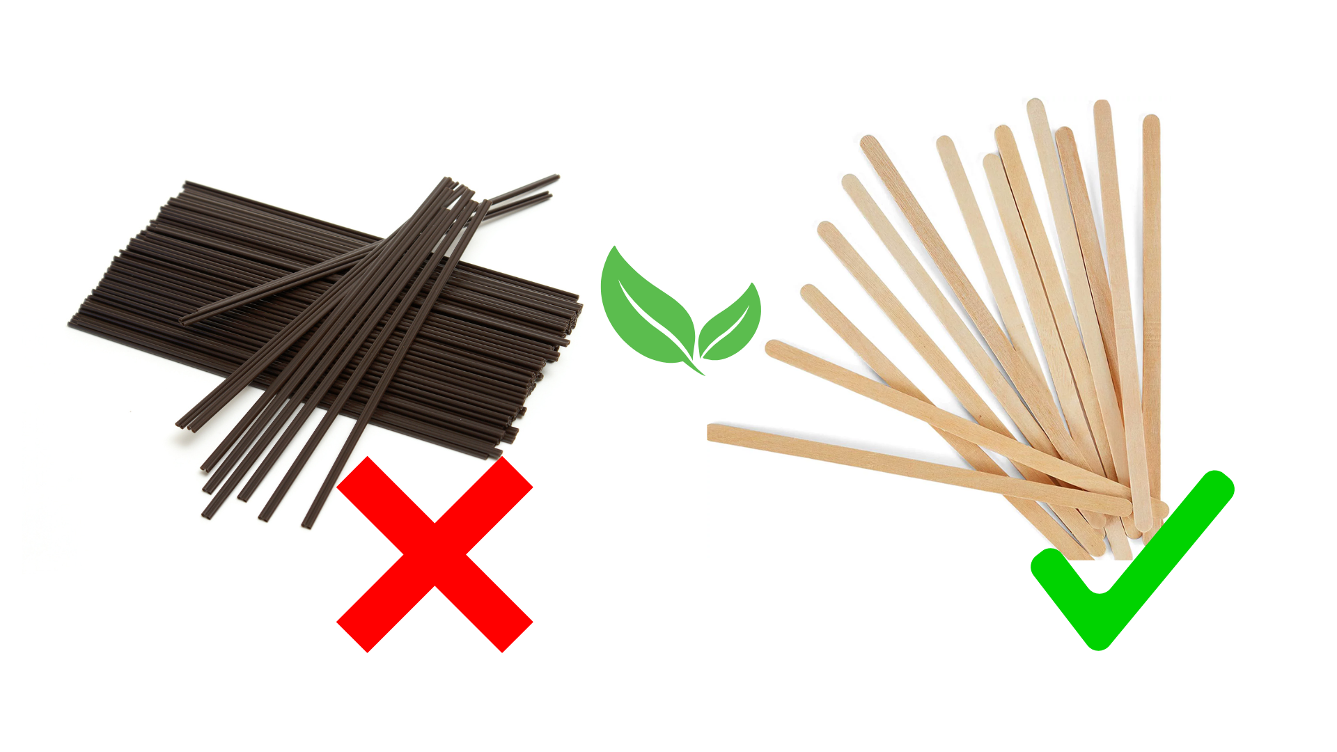 plastic &wood coffee stirrers
