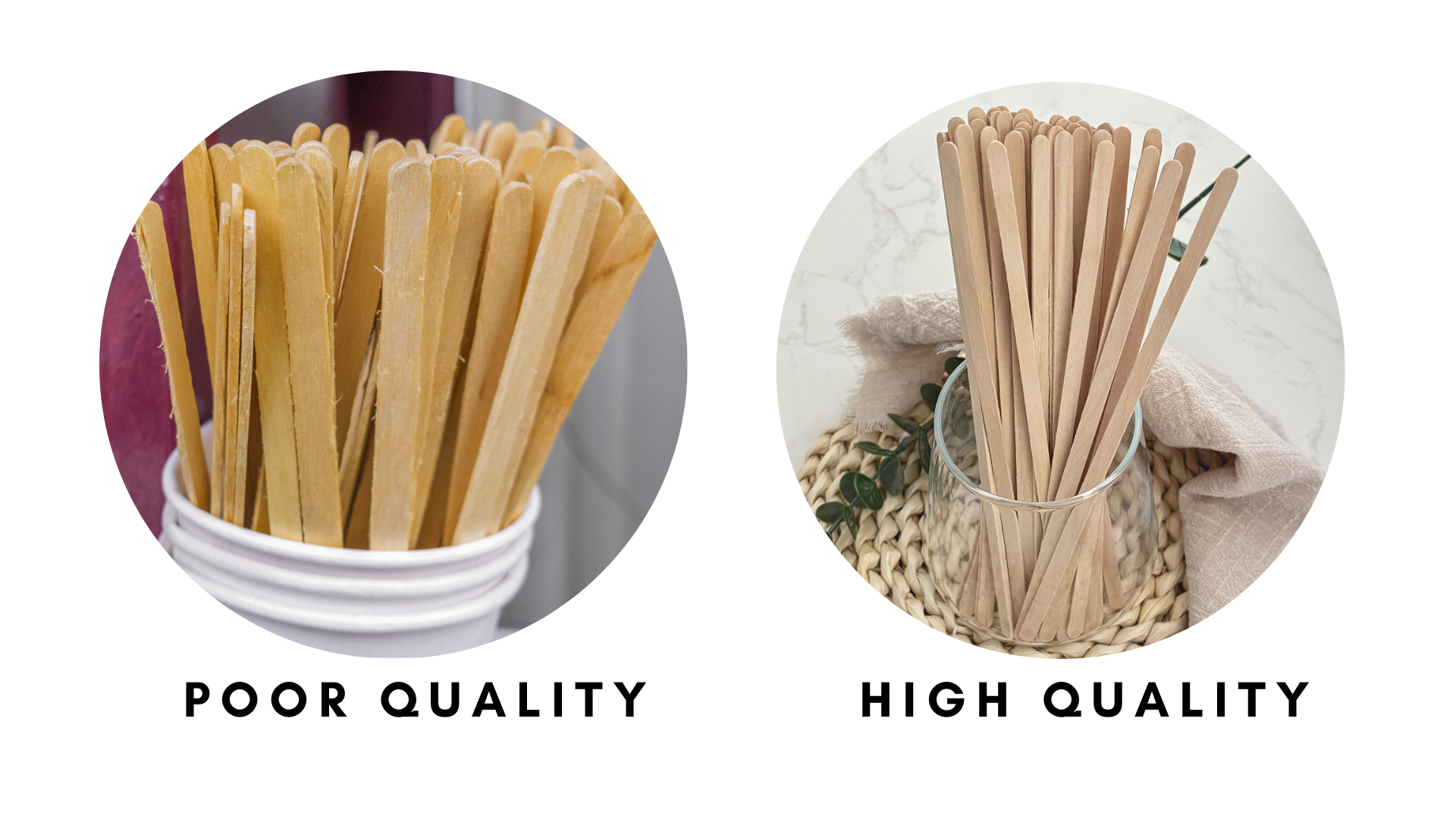 poor quality & high quality