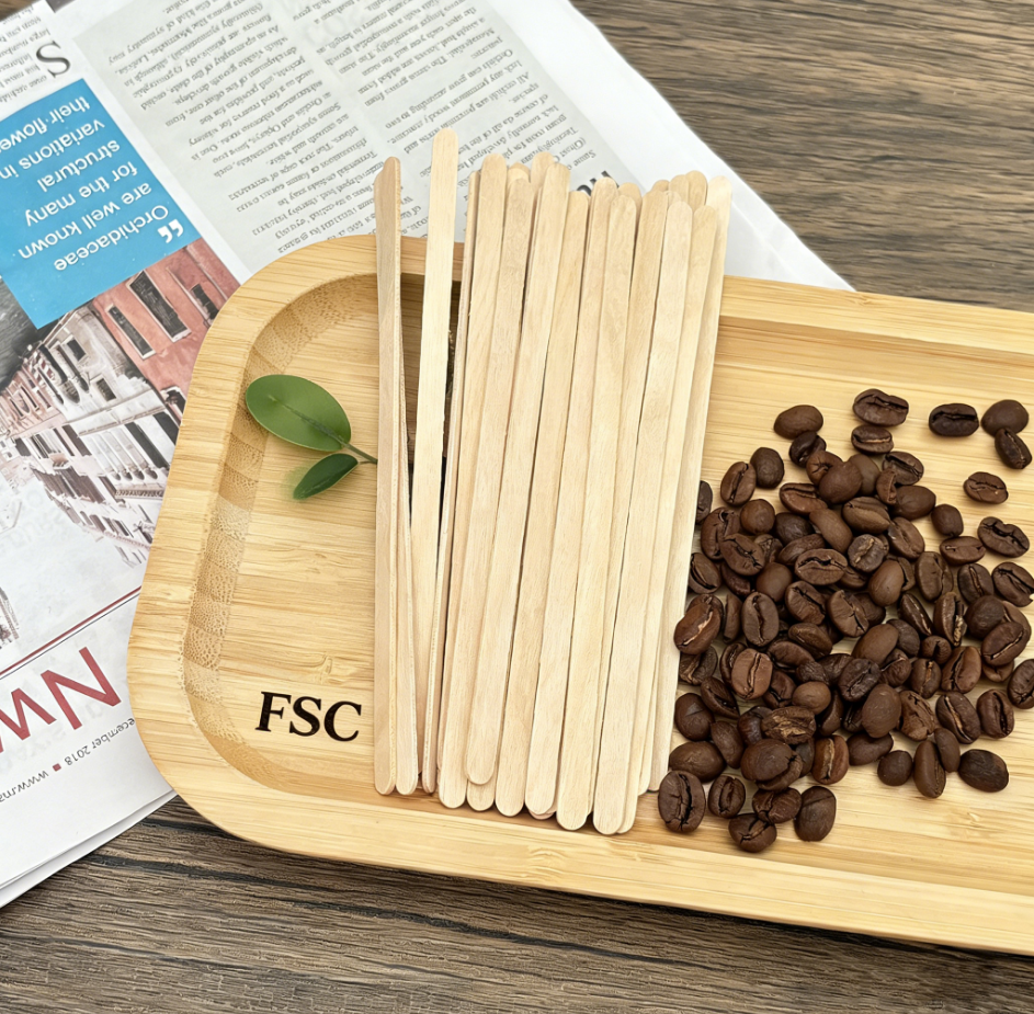 wooden coffee stirrers
