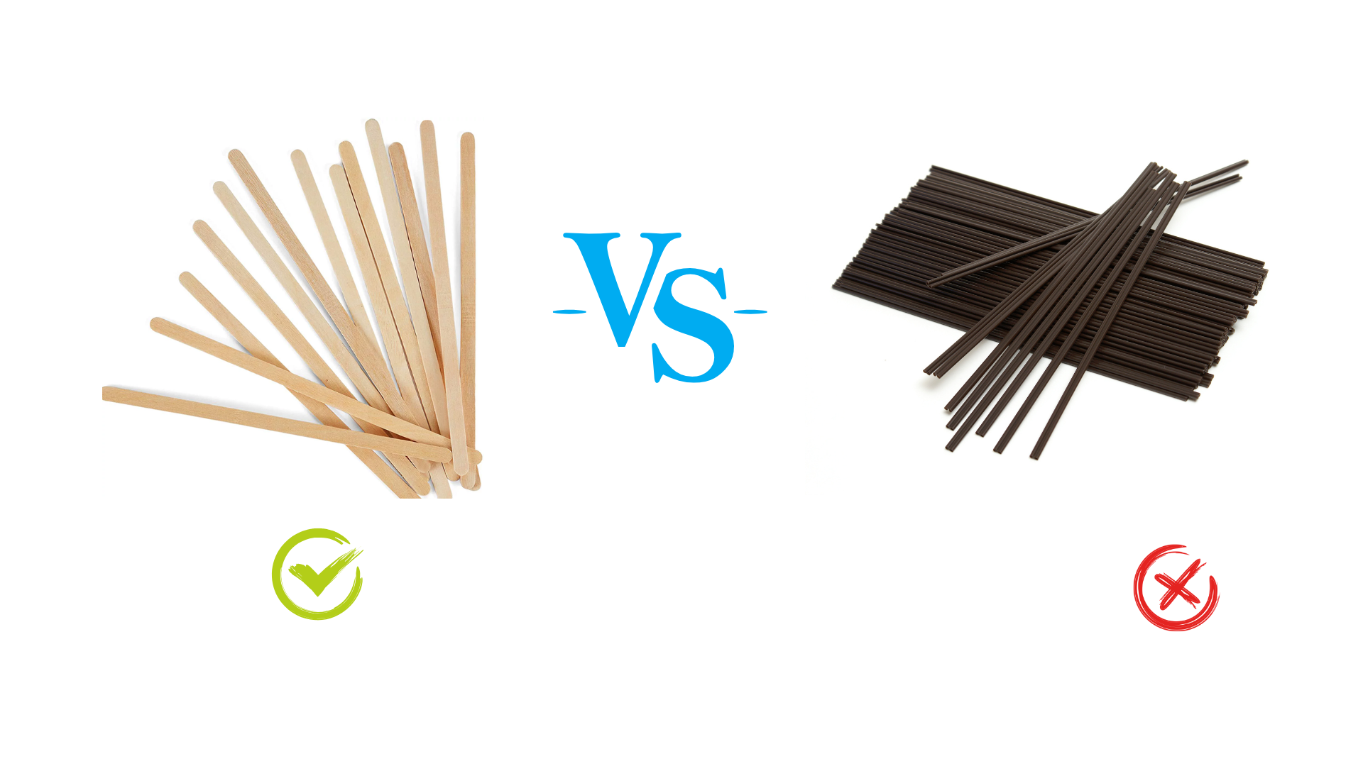 Wooden coffee stirrers VS Plastic coffee stirrers