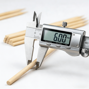 6.0*200mm Round Bamboo Skewers - Extra Smooth Finish for Food Safety | 5000PCS IN BULK | YADA