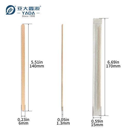 140mm Disposable Wooden Coffee Stirrers Wholesale Eco-Friendly Birch Wood Stir Sticks