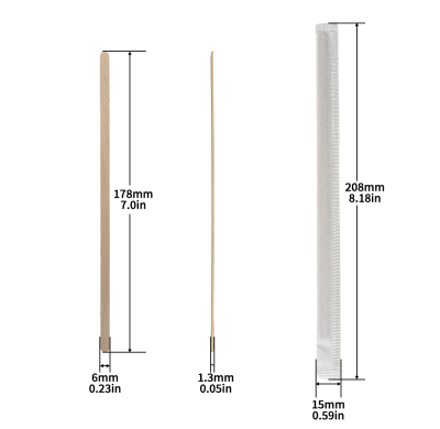178mm Individually Wrapped Wooden Coffee Stirrers Wholesale Eco-Friendly Birch Wood Stir Sticks
