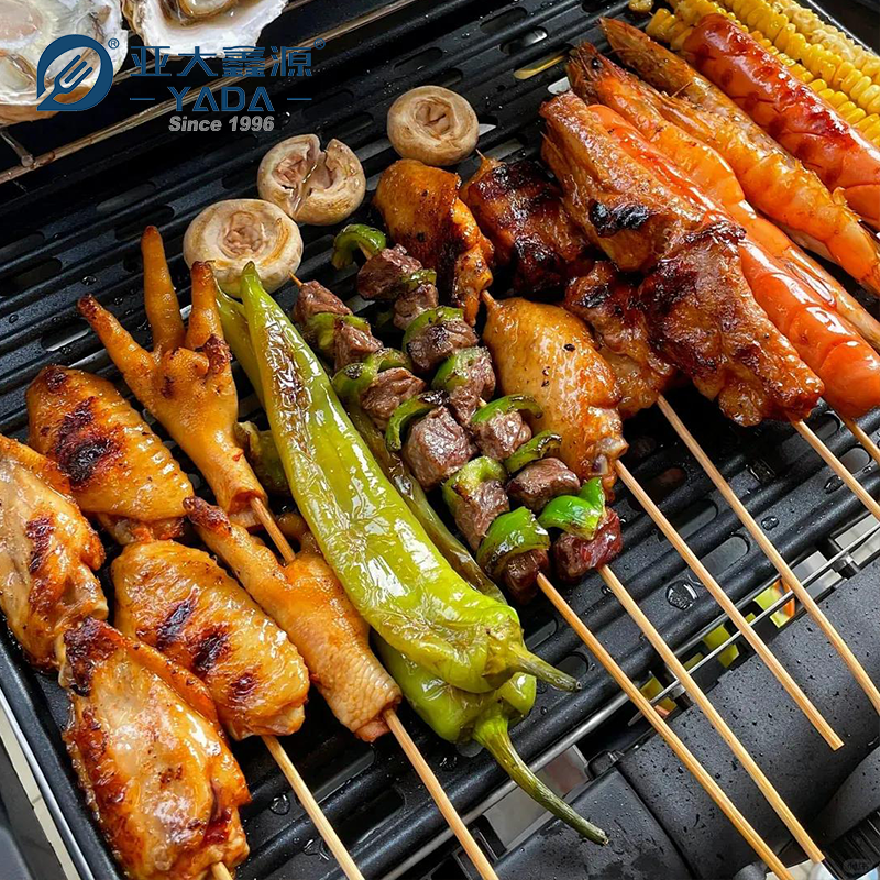 Bamboo skewers for barbecuing