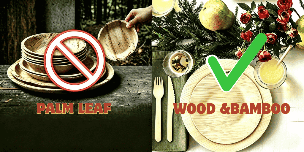 palm leaf vs wood bamboo cutlery