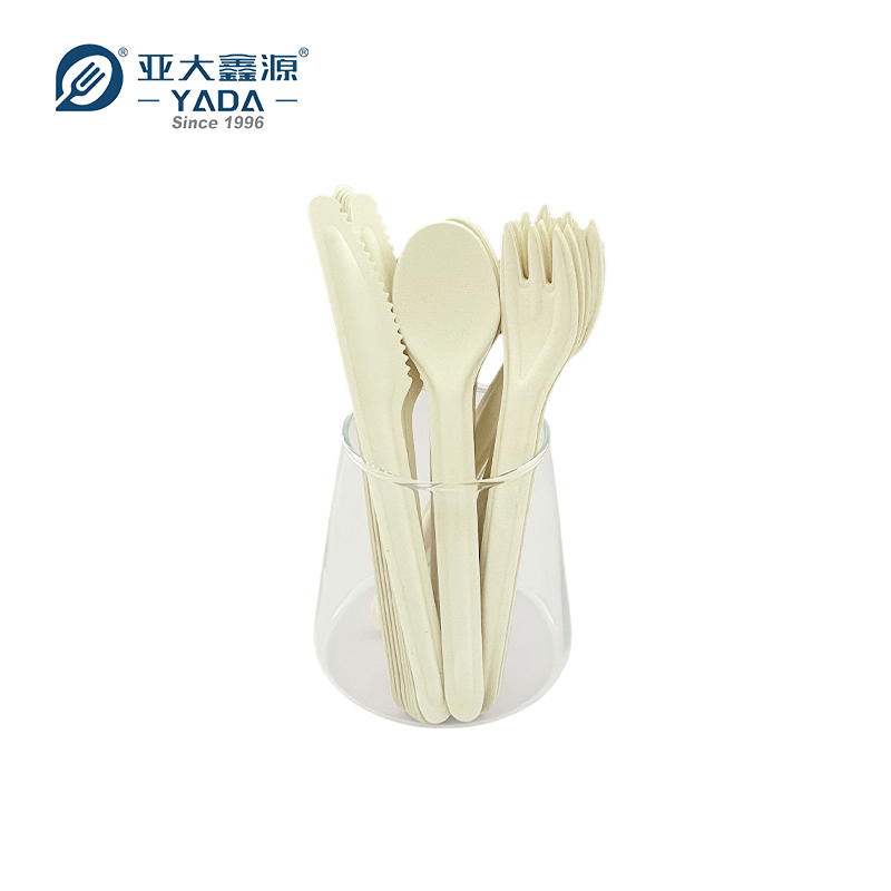Cuchillos, tenedores y cucharas de fibra vegetal
