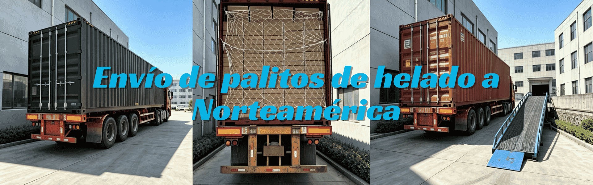 Envío de palitos de helado a Norteamérica