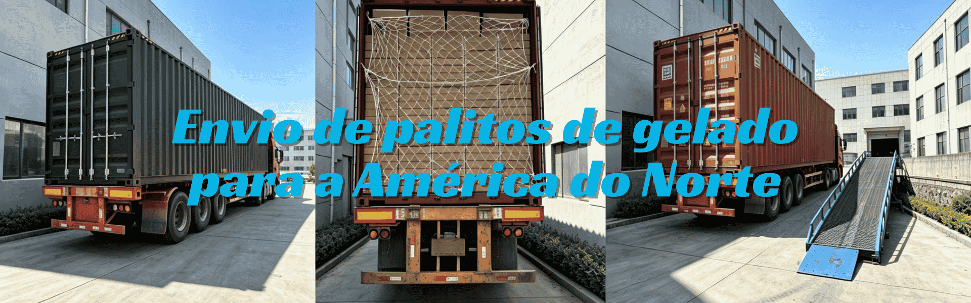 Envio de palitos de gelado para a América do Norte