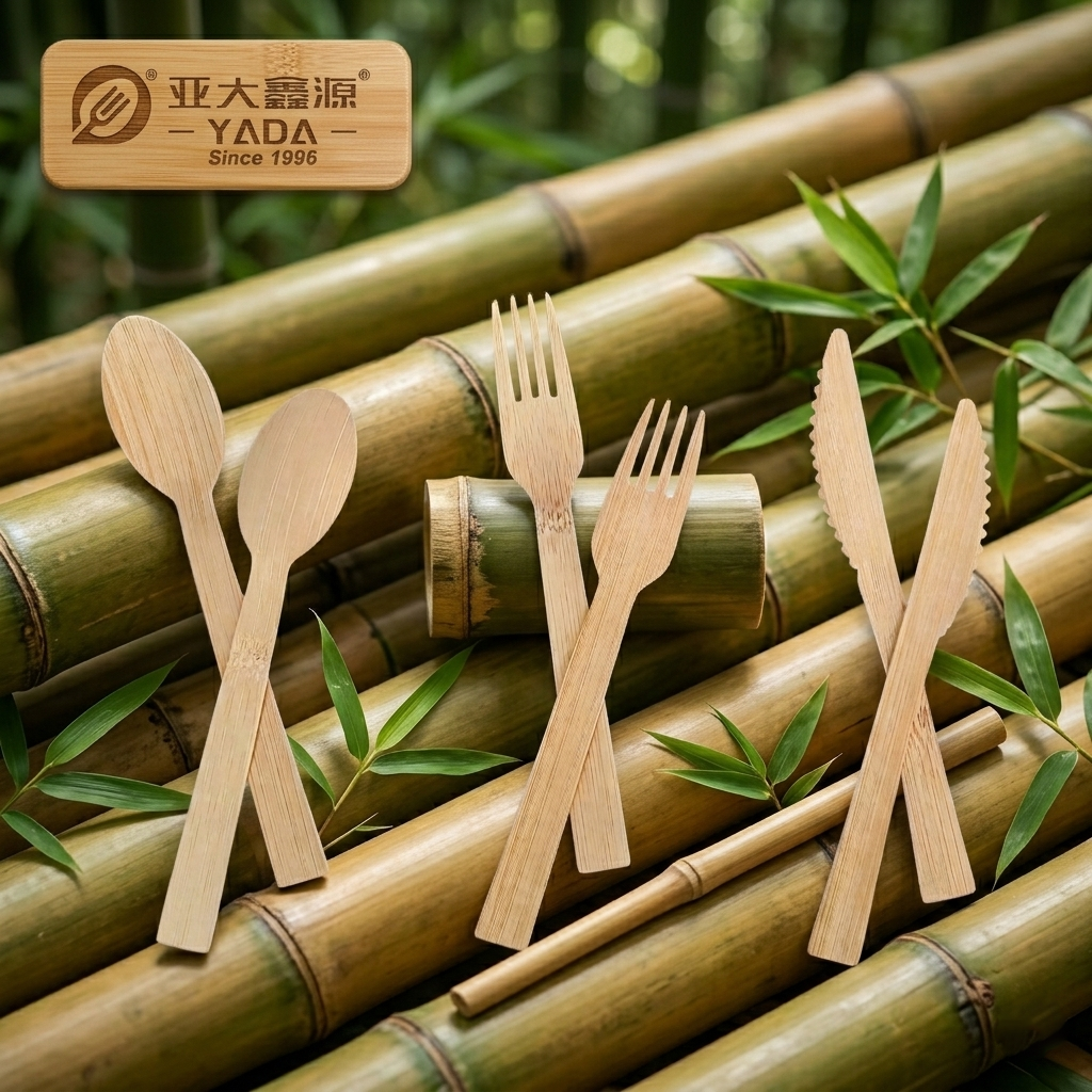 Disposable bamboo tableware made from Moso bamboo