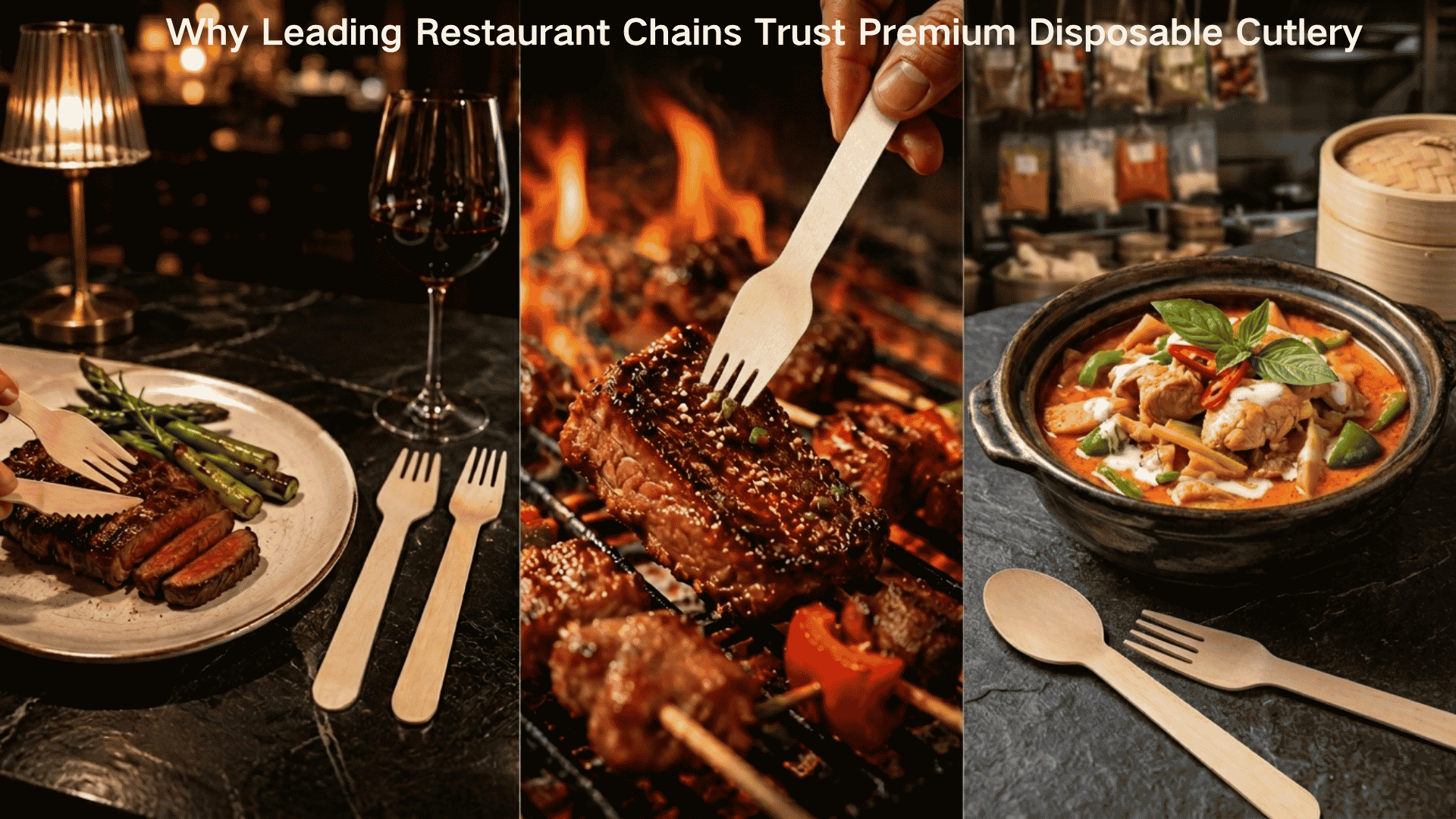 Premium wood cutlery