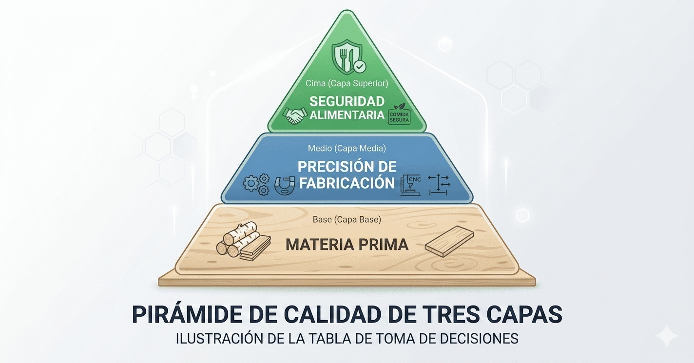 Control de calidad de los cubiertos de madera desechables