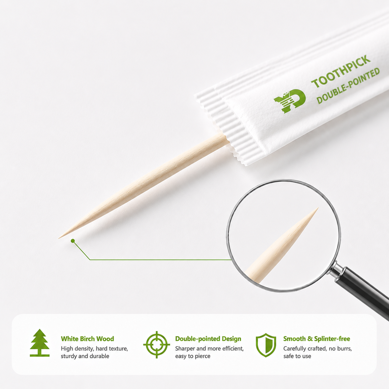 Detail of wood toothpick