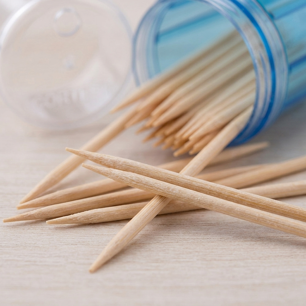 	 premium birch wood toothpicks with splinter free round wooden toothpicks texture