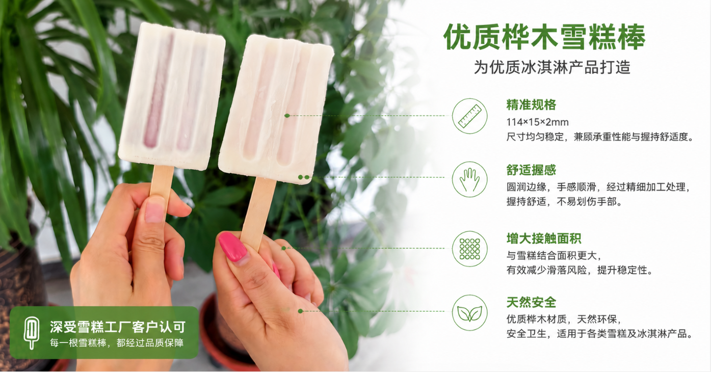 首批合作桦木雪糕棒成品