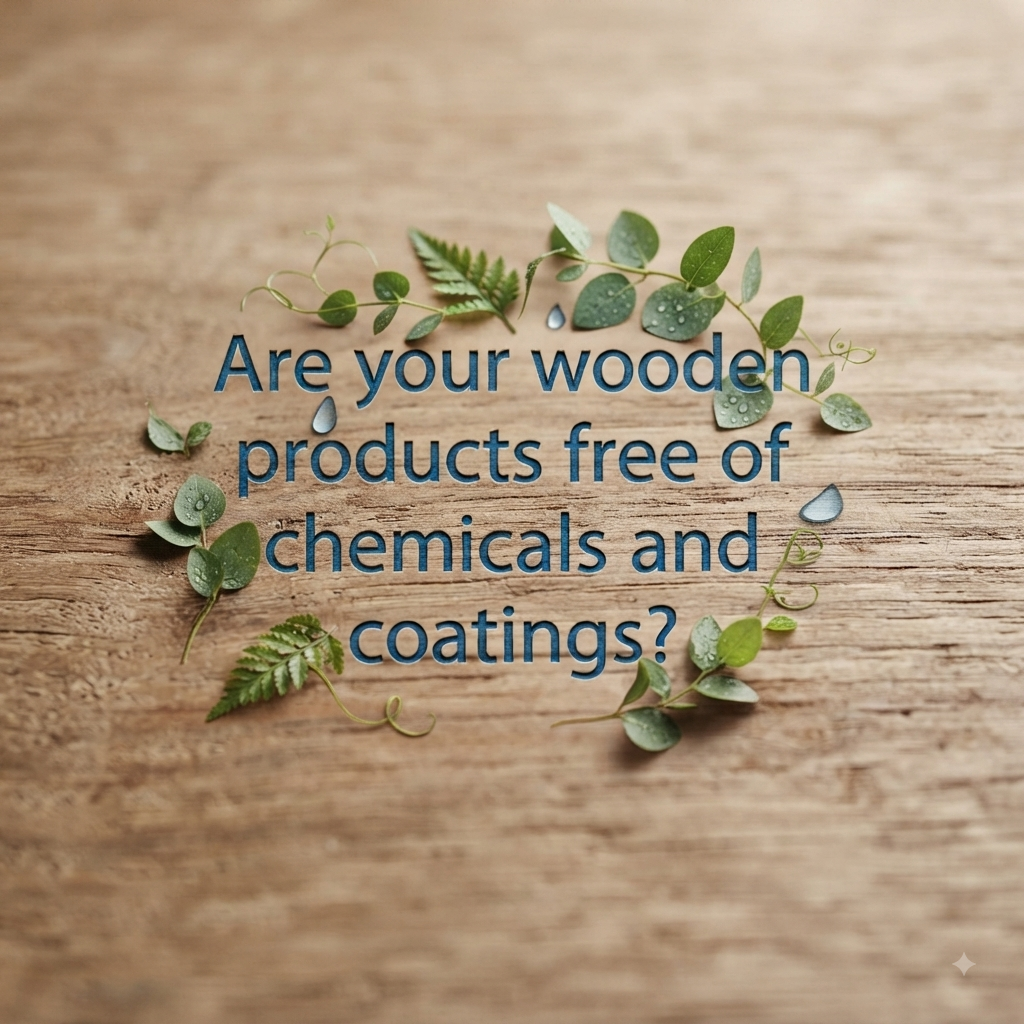 Are your wooden products free of chemicals and coatings?
