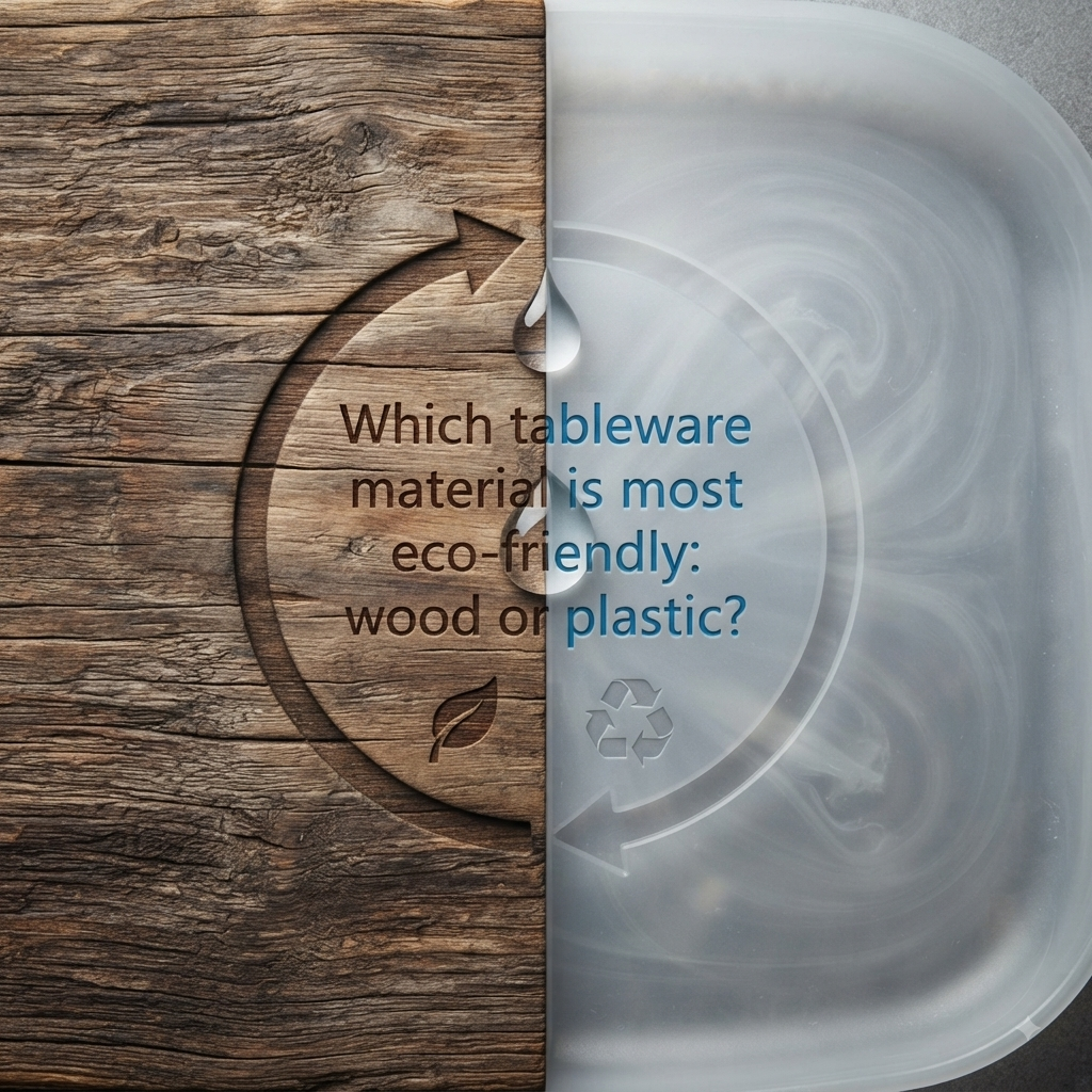 Which tableware material is most eco-friendly: wood or plastic?