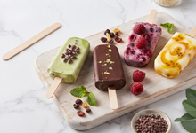 Birch ice cream sticks and spoons for ice cream and dessert