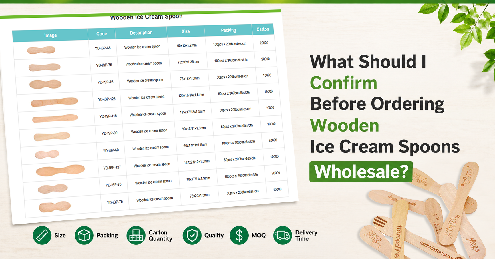 What Should I Confirm Before Ordering Wooden Ice Cream Spoons Wholesale?