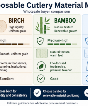 Birch vs Bamboo vs Poplar: The Ultimate Wood Selection Guide for Disposable Cutlery
