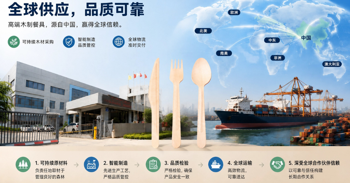 Global supply overview — YADA sustainable wood sourcing, smart manufacturing, quality inspection, global logistics, and long-term partnerships.
