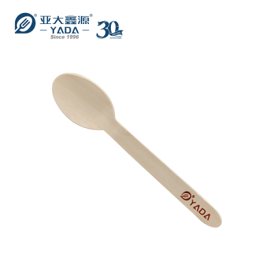 160mm Disposable Wooden Spoons Wholesale | Eco-Friendly Birch Cutlery | YADA