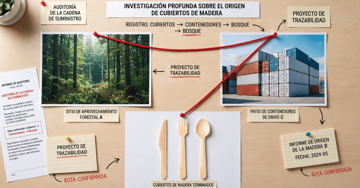 Apoyo de fabricación de YADA INDUSTRIAL en cubiertos de madera para la compra en la UE