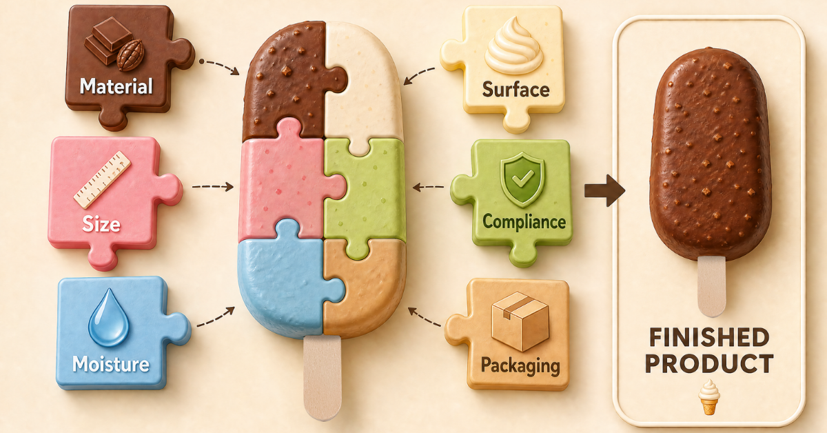 Wooden popsicle stick production process from raw material cutting and drying to shaping, polishing and quality inspection