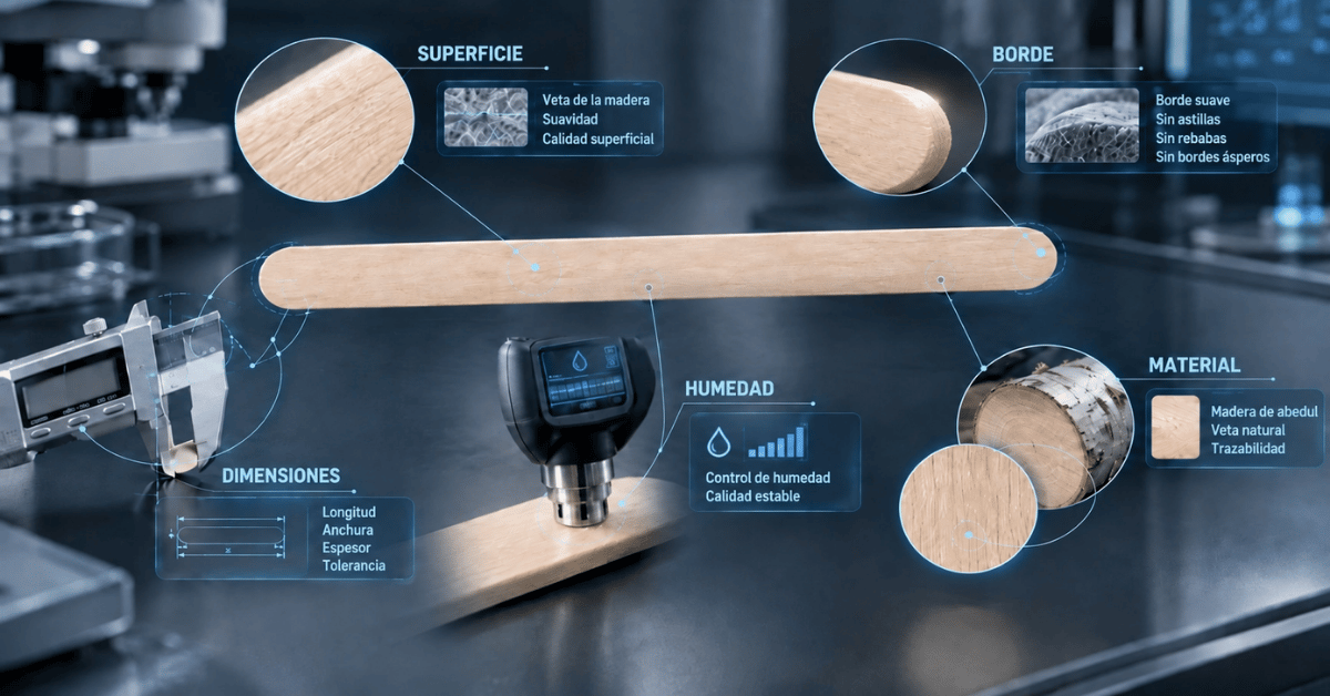 Palitos de helado de madera envasados y preparados para la carga del contenedor y el envío