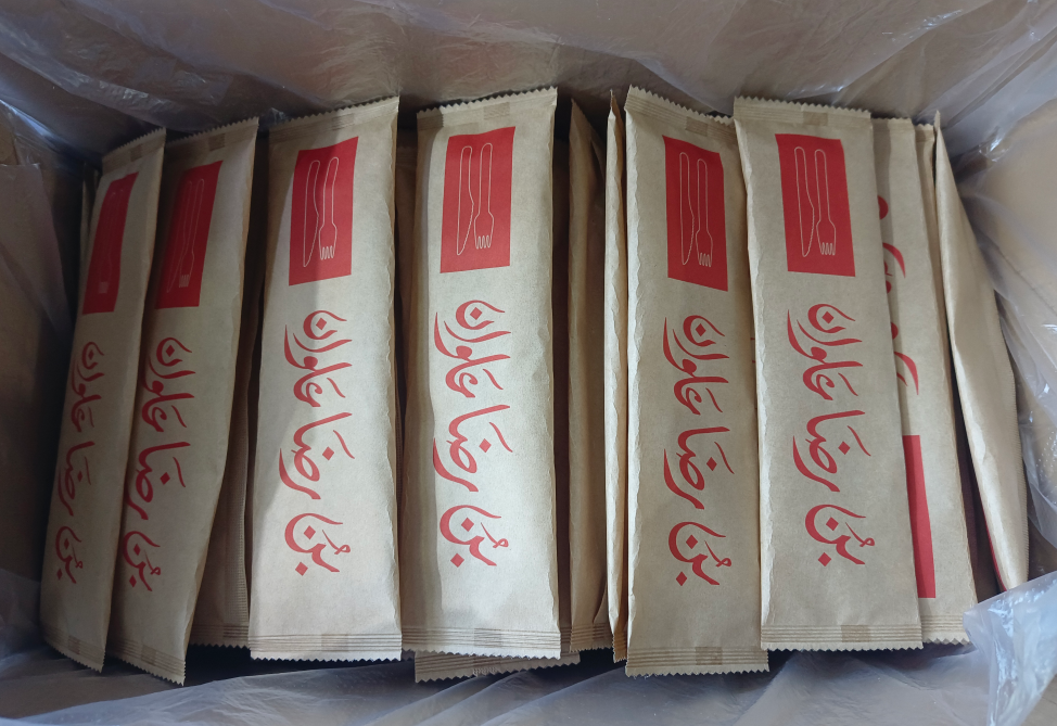 Kraft-paper knife & fork meal-kit cartons