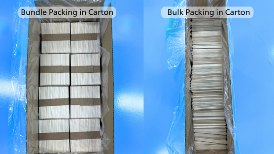 Palletised export cartons of ice cream sticks in a modern warehouse