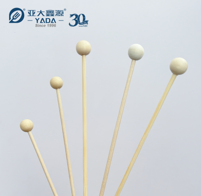 Birch Wooden Candy Sticks with Ball Head — Wholesale