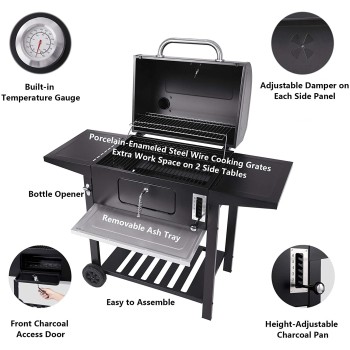 Custom Gourmet Charcoal Grill Outdoor BBQ Smoker | OEM & ODM Solutions for Wholesalers, Distributors & Brand Partners | Perfect for Camping, Picnics, and Backyard Cooking