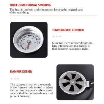 Custom Portable Charcoal Barbecue Grill Smoker - 3-in-1 Outdoor BBQ Solution for Christmas, Halloween, and Travel - OEM/ODM Available for Wholesalers and Distributors