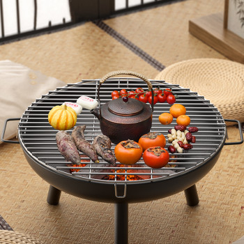 Professional Custom Burning Solutions: Portable Outdoor Furniture Set with Round Smokeless Fire Pit & BBQ Grill for OEM/ODM Suppliers and Bulk Buyers