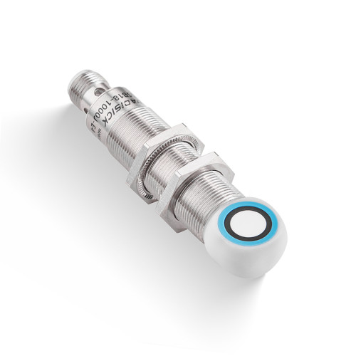 XX Series M18 With 90° Head Ultrasonic Sensor Replacement Sensing Distance 0.105 to 1 m M12 Connection