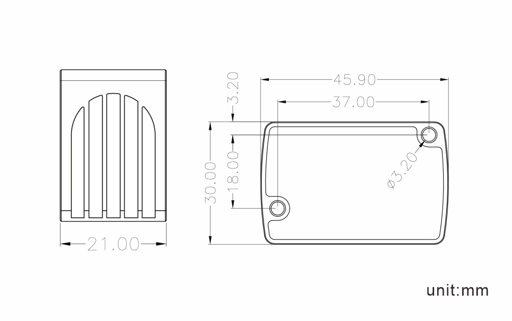 Laser Ranging Sensor GFL-Z Series Dimensions