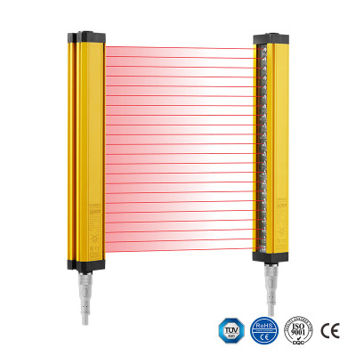 Para la serie SLC240COM de Schmersal, resolución de 35 mm, distancia de detección de 7 m, altura de protección de 330 mm a 1930 mm, reemplazo de cortina de luz de seguridad