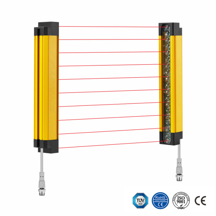 SE4D Series Safety Light Curtains Extended Slim Hand 25 mm Resolution Replacement | Protective Height 230 mm to 1590 mm