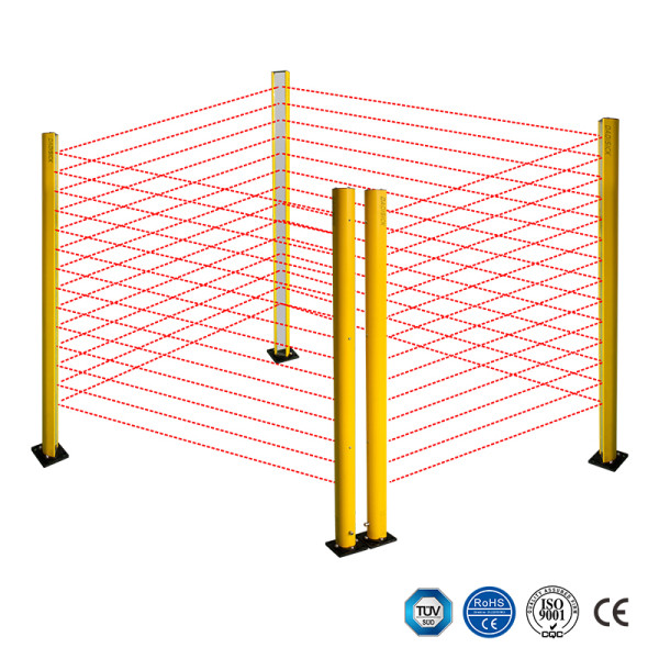 Pour la série Leuze MLD-UDC, résolution de 400 mm, distance de détection de 70 m, hauteur de protection de 800 mm, remplacement de rideau lumineux étendu