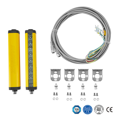 SF4C Series 10 mm Resolution 3 m Sensing Distance 400 mm to 640 mm Protective Height Ultra-thin Safety Light Curtain Replacement