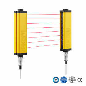For Datasensing SH4 Advanced Series 14mm, 30mm Resolution 10m, 20m Sensing Distance 300mm to 2250mm Protection Height SH4 Safety Light Curtain Sensor Replacement