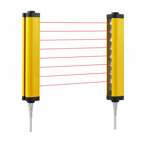 Mini-Array Series High-Resolution Measuring Light Curtain Replacement 2.5 mm Beam spacing | 0.38 m to 1.8 m Operating Range | 163 mm to 1961 mm Protective Height