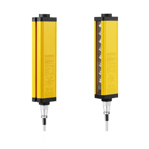 Para ReeR Micron Series 10 mm Espaçamento do feixe 10 m Faixa de operação 140 mm a 2990 mm Altura de proteção Medição CA Cortinas de luz Substituição