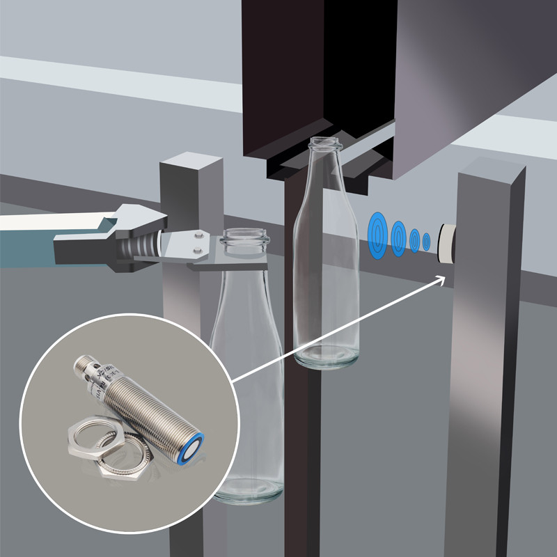 Reliable Detection of Bottles Using Ultrasonic Sensors on Filling Production Lines